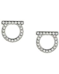 Ferragamo - Gancini Crystal Earrings - Lyst