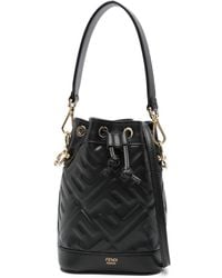 Fendi - Mini Embossed Bucket Handbag - Lyst