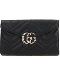 Gucci - Gg Marmont Leather Wallet On Chain - Lyst