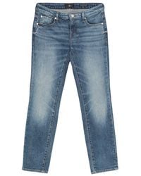 7 For All Mankind - Faded Five-Pocket Jeans - Lyst