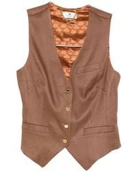 Elisabetta Franchi - Linen Blend Vest - Lyst