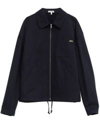 Loewe - Logo-Embroidered Zip-Up Jacket - Lyst