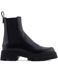 Emporio Armani - Leather Chelsea Boots - Lyst