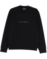 Emporio Armani - Logo Cotton Sweatshirt - Lyst