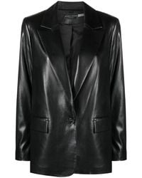 Alice + Olivia - Faux Leather Blazer Jacket - Lyst