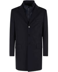 Fay - Double Breasted Coat - Lyst