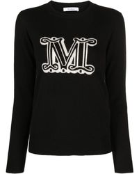 Max Mara - Maglia In Cashmere Con Logo - Lyst