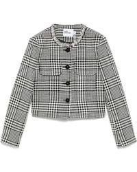 Self-Portrait - Jacket With Houndstooth Pattern - Lyst