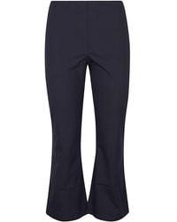 Liviana Conti - Cropped Flared Cotton Blend Trousers - Lyst
