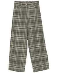 Alysi - Cotton Tartan Trousers - Lyst