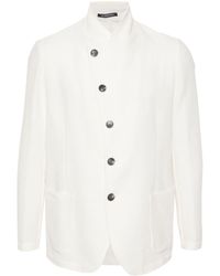 Emporio Armani - Knitted Single-breasted Jacket - Lyst
