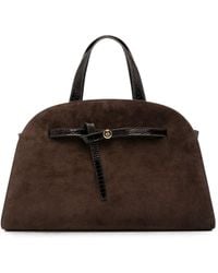 Tory Burch - Romy Suede Leather Boston Bag - Lyst