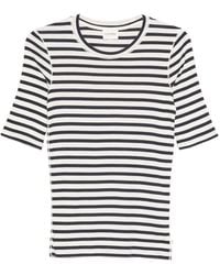 Closed - Striped Cotton Blend Sweater - Lyst