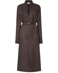 Fendi - Ff Jacquard Silk Dress - Lyst