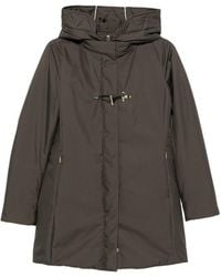 Fay - Nylon Midi Parka Coat - Lyst