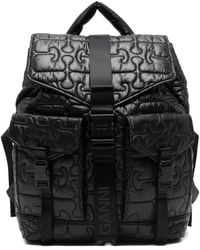 Ganni - Quilted Nylon Backpack - Lyst