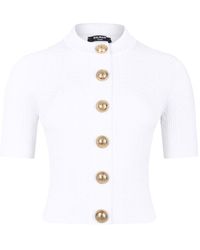 Balmain - Crewneck Cardigan - Lyst