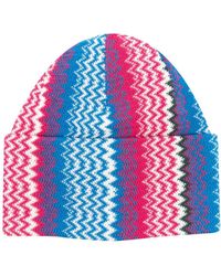 Missoni - Zigzag-embroidery Wool-blend Beanie - Lyst