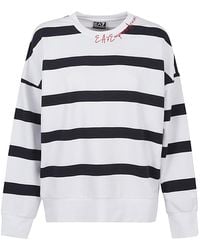 EA7 - Striped Sweatshirt - Lyst