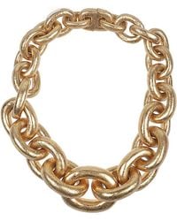 Monies - Catena Wood And Goldfoil Necklace - Lyst