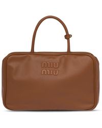 Miu Miu - Beau Large Leather Handbag - Lyst