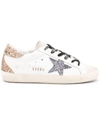 Golden Goose - Super-star Glittered Sneakers - Lyst
