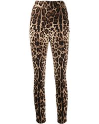 Dolce & Gabbana Leggings In Seta - Multicolore