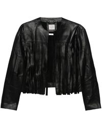 Alysi - Fringed Leather Jacket - Lyst