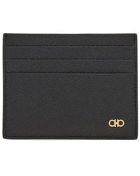 Ferragamo - Micro Gancio Leather Card Case - Lyst
