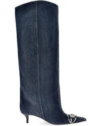 DIESEL - Venus Denim Boots - Lyst
