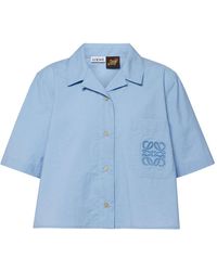 Loewe-Paulas Ibiza - Cotton Blend Cropped Shirt - Lyst