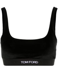 Tom Ford - Bralette In Velluto Con Logo - Lyst