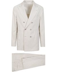 Brunello Cucinelli - Cotton Double-Breasted Suit - Lyst
