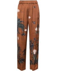 Forte Forte - Satin Printed Trousers - Lyst