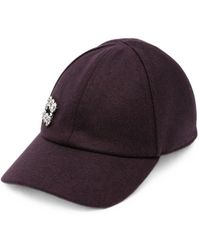 Roger Vivier - Rv Flower Strass Baseball Cap - Lyst
