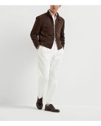 Brunello Cucinelli - Bomber Leather Jacket - Lyst