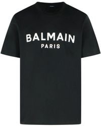 Balmain - Cotton T-Shirt - Lyst