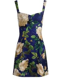 Alice + Olivia - Printed Mini Dress - Lyst
