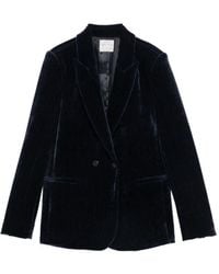 forte_forte - Velvet Double-Breasted Jacket - Lyst