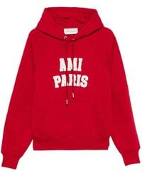 Ami Paris - Logo Cotton Hoodie - Lyst