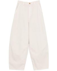 Alysi - Cotton Barrel Trousers - Lyst