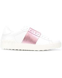 valentino open low top patent sneaker