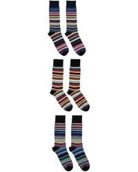 Paul Smith - Three-Pack Striped Socks - Lyst