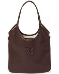 Miu Miu - Ivy Leather Shoulder Bag - Lyst