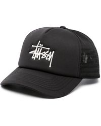 Stussy - Logo-embroidered Cotton Cap - Lyst