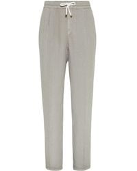 Brunello Cucinelli - Linen Trousers - Lyst