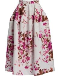 Erdem - Floral Print Midi Skirt - Lyst