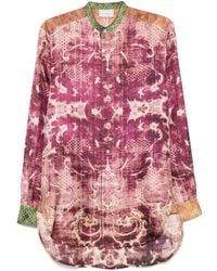 Pierre Louis Mascia - Printed Silk Shirt - Lyst