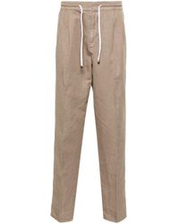 Brunello Cucinelli - Linen And Cotton Blend Leisure Trousers - Lyst