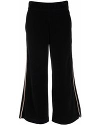 Circolo 1901 Cropped Velour Trousers - Black